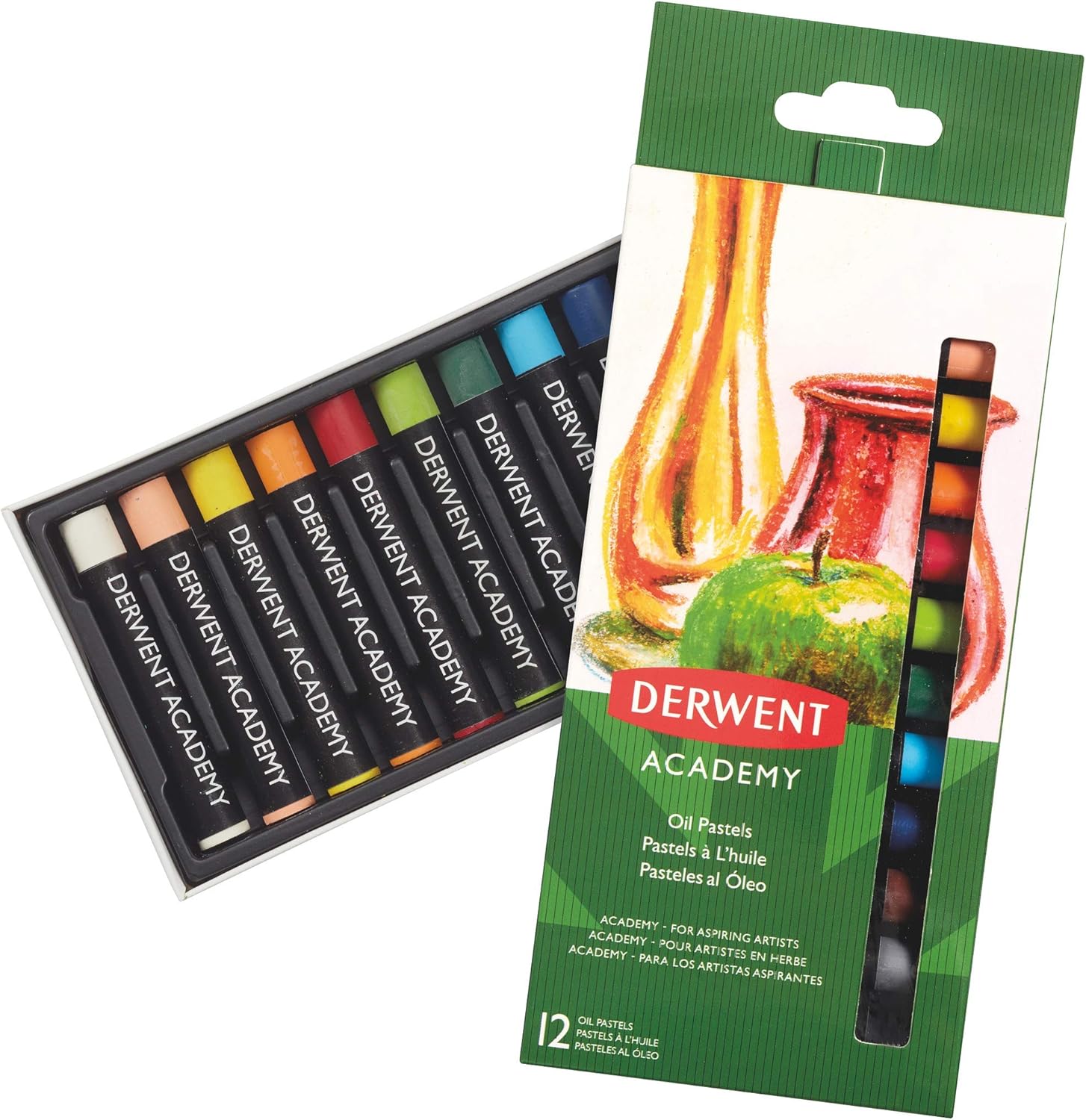 Derwent Academy Oil Pastels, Set of 12, High Quality, 2301952 Amazon