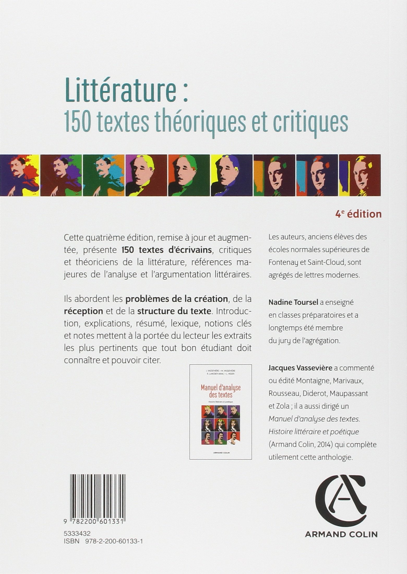 Litterature 150 Textes Theoriques Et Critiques French Edition Vasseviere Jacques Toursel Nadine 9782200601331 Amazon Com Books