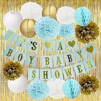 Amazon Com Baby Shower Decorations For Boy Blue Baby Shower It S A