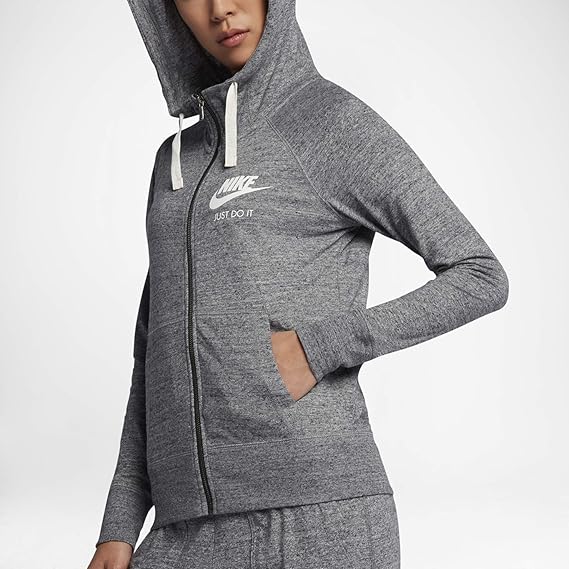 Amazon ナイキ Nike 18 19 フィットネスウェア トレーニングウェア フルジップ パーカー レディース 長袖 ジャージ ジップアップパーカー トレーナー スウェットシャツ グレー 日本 サイズ S 胸囲 約80 85cm 並行輸入品 フィットネス トレーニング