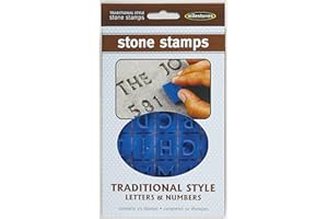 Midwest Products Traditional Letters and Numbers Stepping Stone Stamps (905-20510)