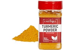 Eastanbul Turmeric Powder, 6oz, Ground Turmeric Powder AKA Curcuma En Polvo, Indian Tumeric Ground & Pure, Top-Notch Culinary, Perfect for Golden Milk, Sauces, Dressings, Natural, Vegan, Non-GMO
