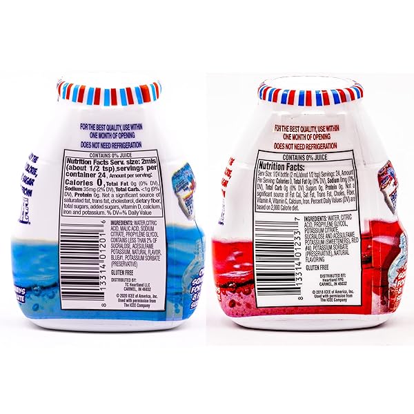 ICEE ZERO CALORIE LIQUID WATER ENHANCER FLAVOR DROPS – 1.62 FLUID OUNCES (48 MILLILITERS) – PACK OF 4 (ORIGINAL VARIETY PACK)