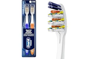 Oral-B Pulsar Pro-Health Expert Clean, Battery electric toothbrush, 2 count MEDIUM toothbrush pack, removes plaque, travel essentials tooth brush