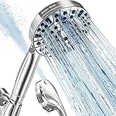 BESAQUO Shower Head,10 Functions High Pressure shower head with handheld, Built-in Pause Mode & Power Wash, Non-Clogging Nozz