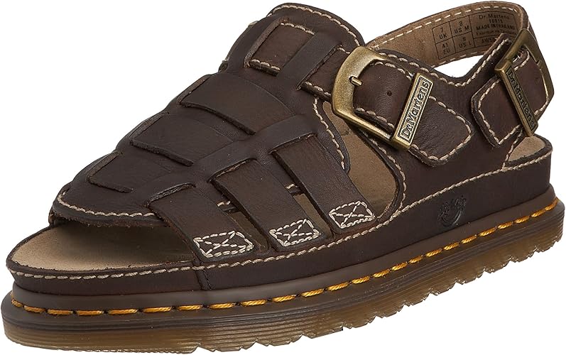 dr martens 8092 fisherman sandal dark brown grizzly