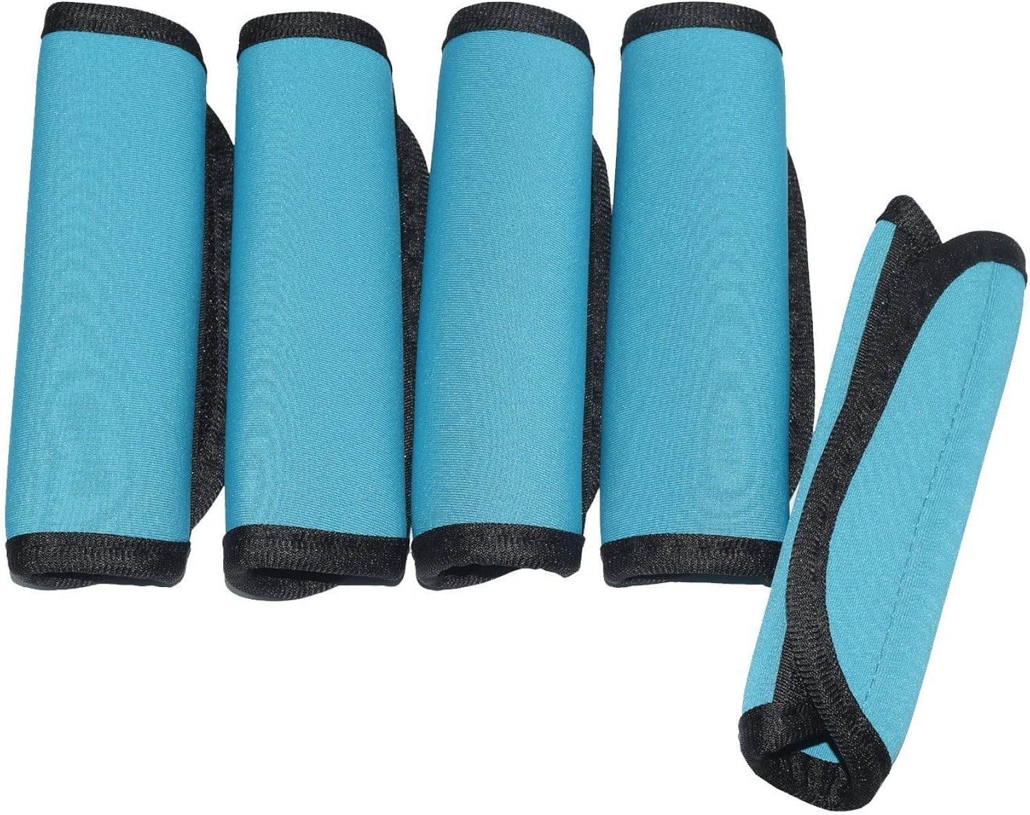 Orchidtent 5 Pack Soft Comfort Neoprene Water-Resistant Handle Wraps/Grip/Identifier/Hand Luggage for Travel Bag Luggage Suitcase (blue)
