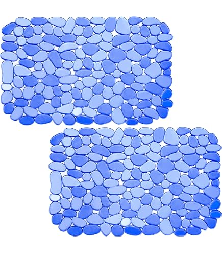 thumbnail image 2 of Clear Floral PVC Sink Mat 11.5x15.25 – Dependable Industries Kitchen Dish Protector 2 of 3
