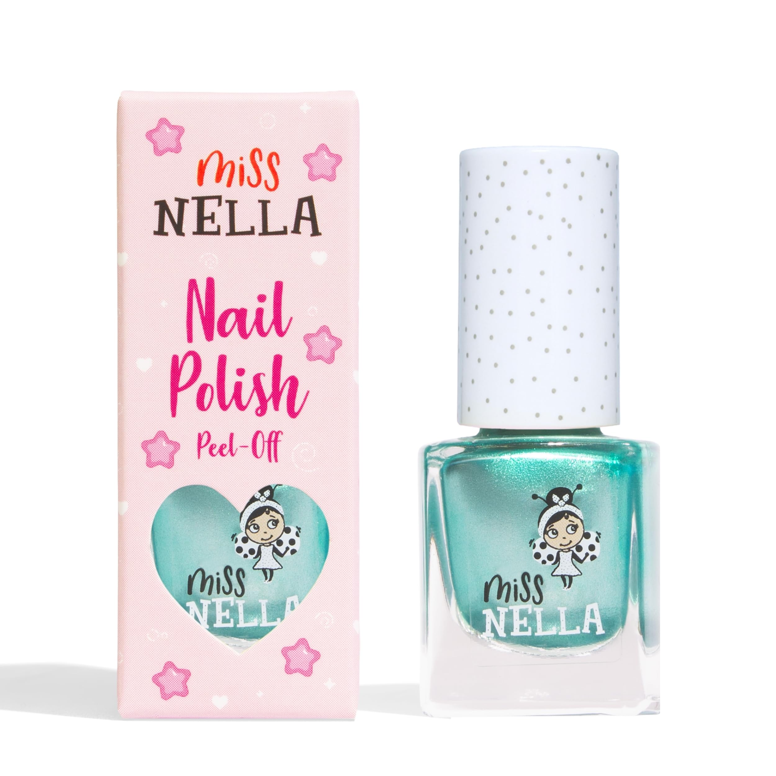 Miss Nella Dino-rific Safe Special chrome Green Nail Polish for Kids, Non-Toxic & Odour Free Formula for Children and Toddlers, Natural Water Based for Easy Peel Off