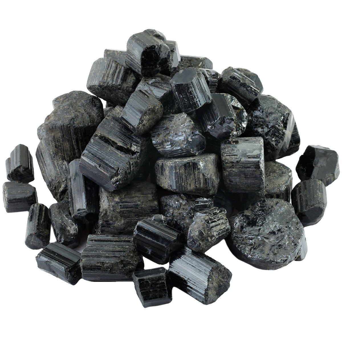 Shanxing 1lb/460g Natural Black Tourmaline Raw Crystals Bulk Stone, Mineral Rocks for Tumbling Cabbing, Reiki Chakra Healing Crystals for Collecting Crafts Wire Wrapping Wicca Protection