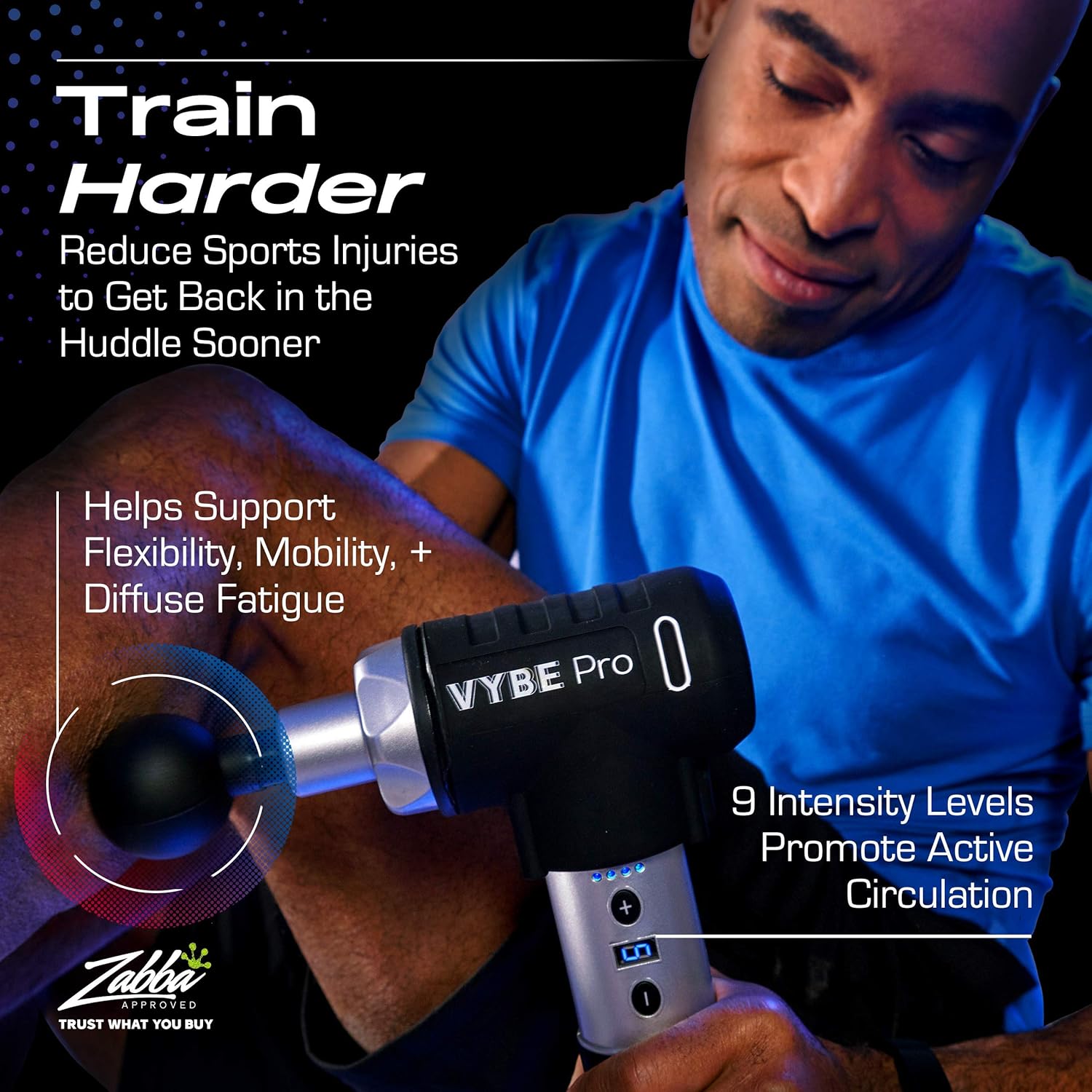 VYBE Percussion Massage Gun - Pro Model -Muscle Deep Tissue Massager -Quiet, Portable, Electric, Hand held, Body Relaxation: Health & Personal Care