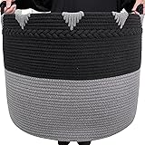 TerriTrophy XXXXLarge Cotton Rope Blanket Basket