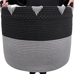 TerriTrophy XXXXLarge Cotton Rope Blanket Basket