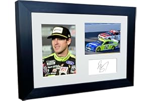 Kitbags & Lockers 12x8 A4 Ryan Blaney NASCAR No. 12 Ford Mustang Team Penske Signed Autographed Photo Photograph Picture Fram