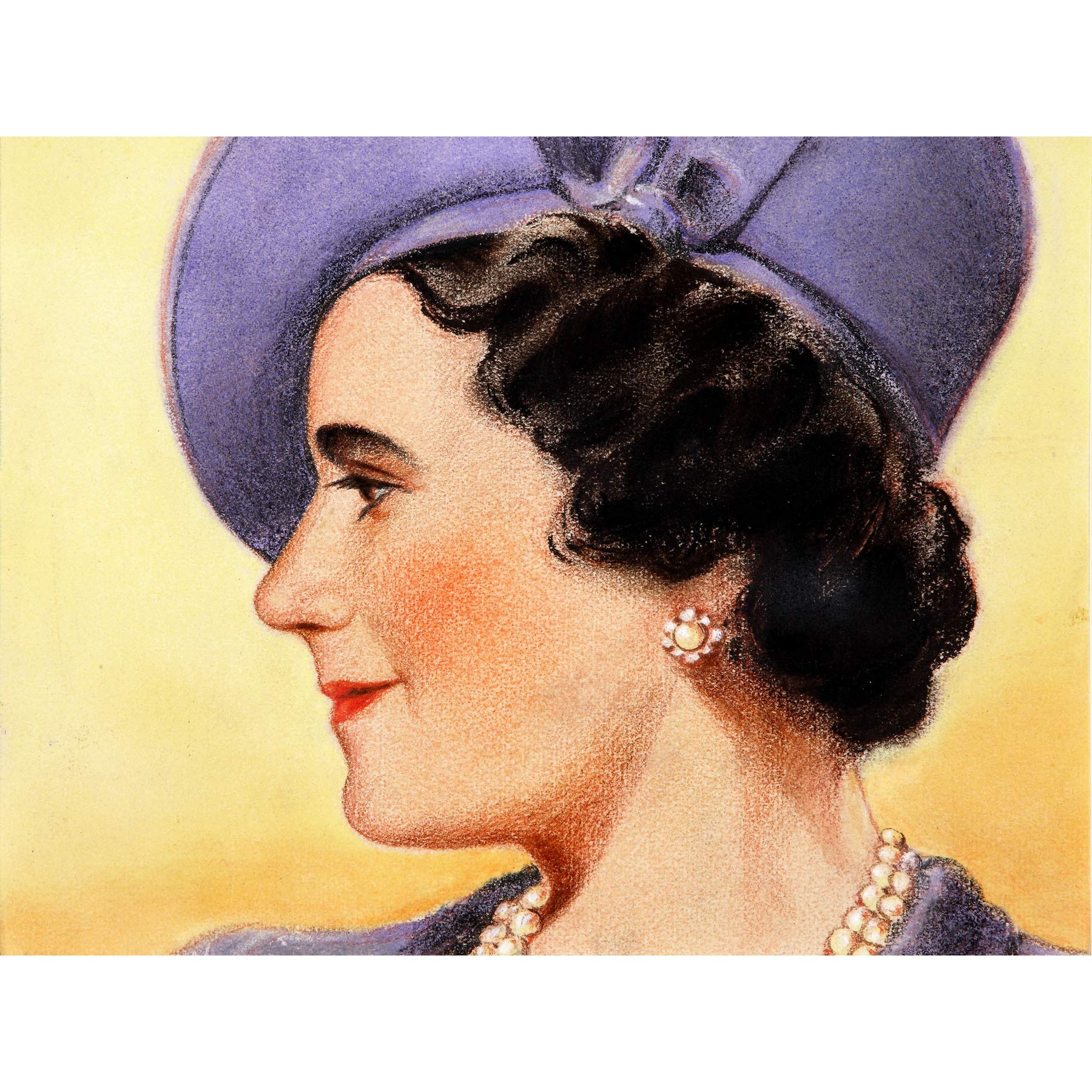 Timym Portrait Queen Elizabeth (Bowes-Lyon) England Painting Large Wall Art Poster Print Thick Paper 18X24 Inch