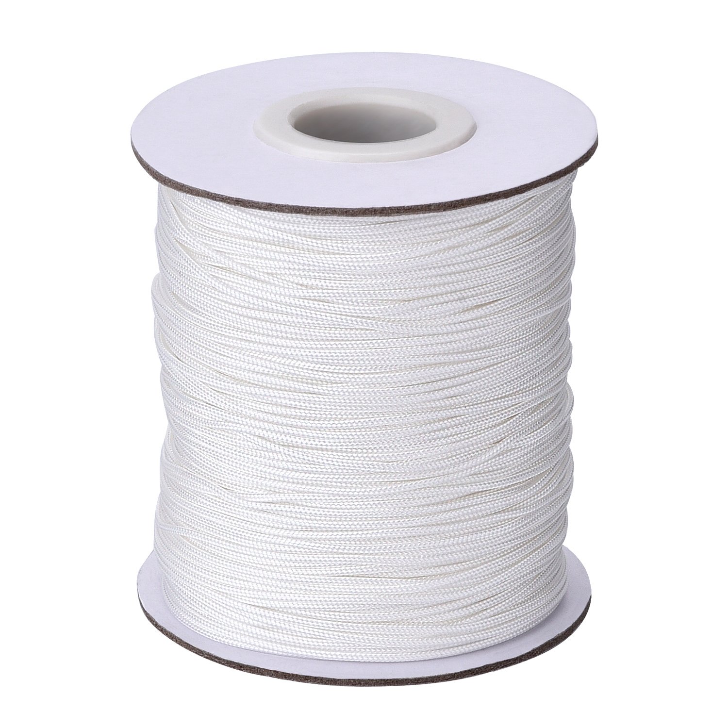 1.0 mm White Braided Lift Shade Cord Pull for Blinds Aluminium Blind Shade, Horticulture Work and Crafts, 109 Yards/Roll