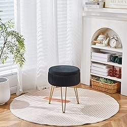 Cpintltr Velvet Foot Rest Stool Multipurpose