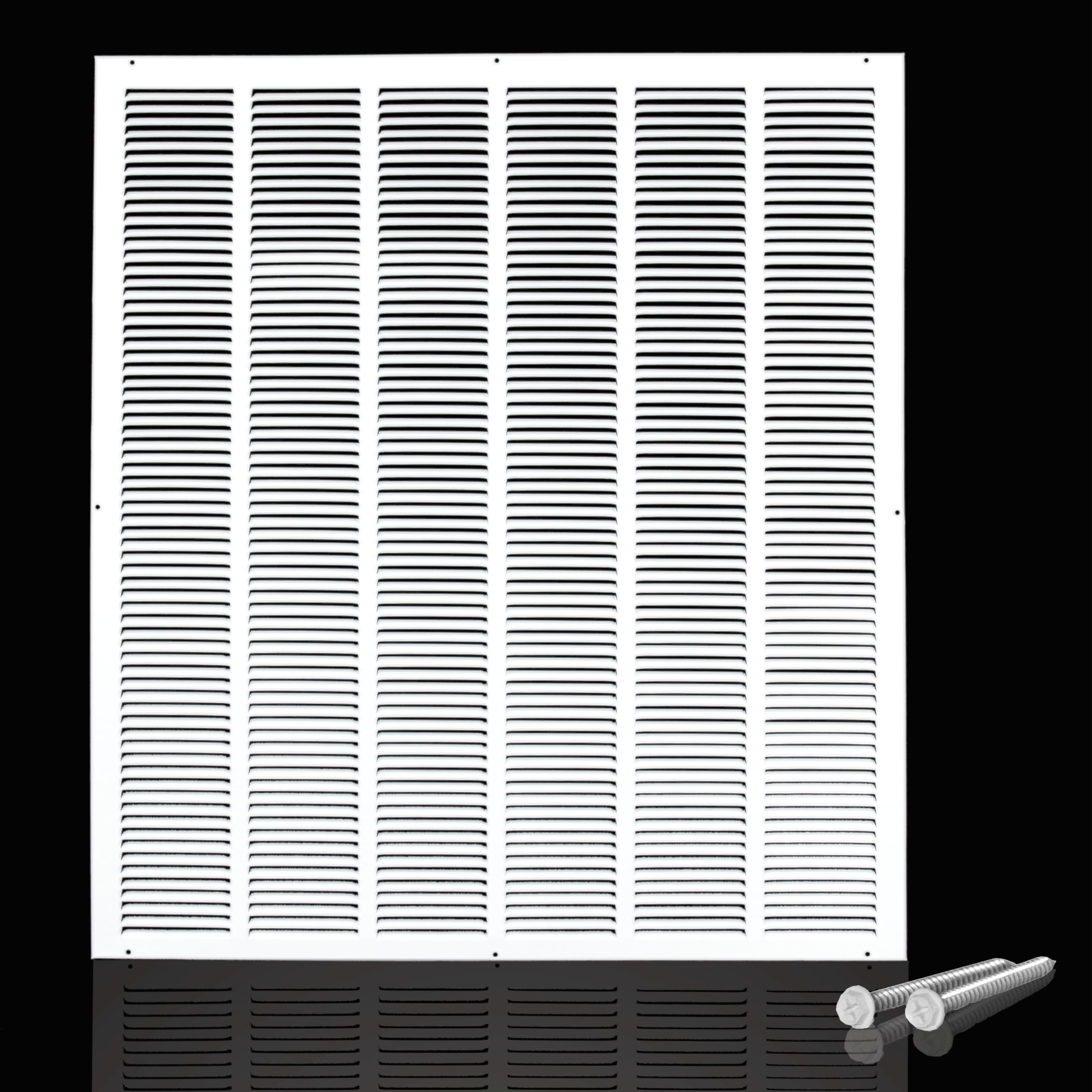 Photo 1 of Engera Return Air Grille - Sidewall and Ceiling - HVAC Vent Duct Cover Diffuser - White 24" x 24" [Outer Dims: 25.75w X 25.75"h]