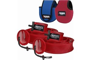 RUNCL Fishing Rod Sleeves & Reel Bags, Spinning/Casting Rod Socks & Spinning/Baitcasting Reel Covers - Protection Solution, Space Saver, Perfect Storage - Fishing Pole Sleeves & Reel Pouch (2 Pack)