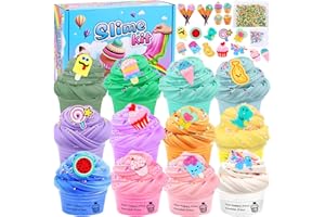 12Pack Fluffy Cloud Butter Slime Kit for Kids 8-12 Non-Sticky Cute Ice Cream Slime Kit Toys with Scented Slime Perfect as Par