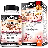 Daily Multivitamin for Women 50 & Over – Memory Support Supplement – Promotes Stress Reduction & Healthy Immune Response – Women's Multivitamin Supplement Designed for Stomach Comfort - 60 Capsules