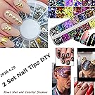 Binmer(TM)New 300 Punk Rivet Design Nail Art Sticker Tip Decal Manicure Metallic Gold Studs Nail Tips DIY