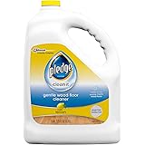Pledge Gentle Wood Floor Cleaner, Lemon, 128 Fluid Ounce
