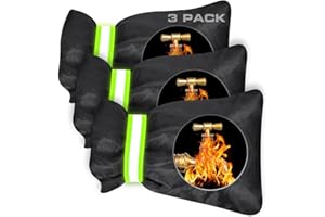 ARYITEN Outdoor Faucet Covers for Winter 3 Pack, Thickened Insulated Pipe Covers for Outside, Yard Maintenance Must Haves Reusable Waterproof Pipe Insulation Foam Tube, 7.7" H x 5.9" W, Black（Reflective