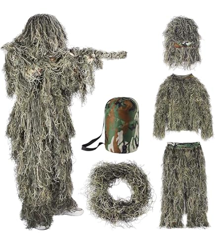 Amazon.com : Seeutek 5 in 1 Ghillie Suit - 3D Camouflage Hunting
