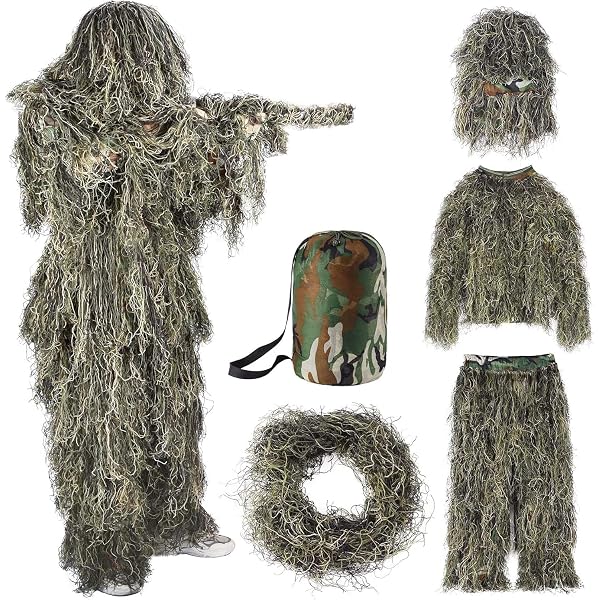 Amazon.com : Seeutek 5 in 1 Ghillie Suit - 3D Camouflage Hunting
