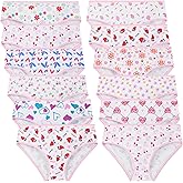 Czofnjesi Girls Brief Kids Soft Underwear Toddler Panties Cotton Undies 12 Pack