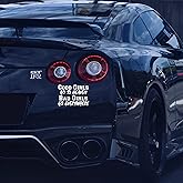 VALIANT COLLECTIONS – Good Girls Go to Heaven Bad Girls Go Everywhere Sticker – Vinyl Sticker for Car, Truck, and Van – Indoor and Outdoor Use for Wall – Waterproof Decal for Laptop – VC 390 (White)