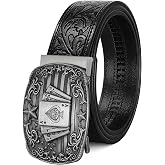 Cowboy Ratchet Belts for Men Western Leather Belt with Automatic Buckle | 1.5