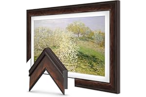 FRAME MY TV Burlwood 65" Premiere Deco TV Frame - Compatible ONLY with Samsung The Frame TV and Pro TVs (Fits 2021-2025, LS03A, LS03B,LS03C,LS03D,LS03FA,LS03FW)