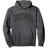 Dortmund Arched Style Black Text and Outline Pullover Hoodie
