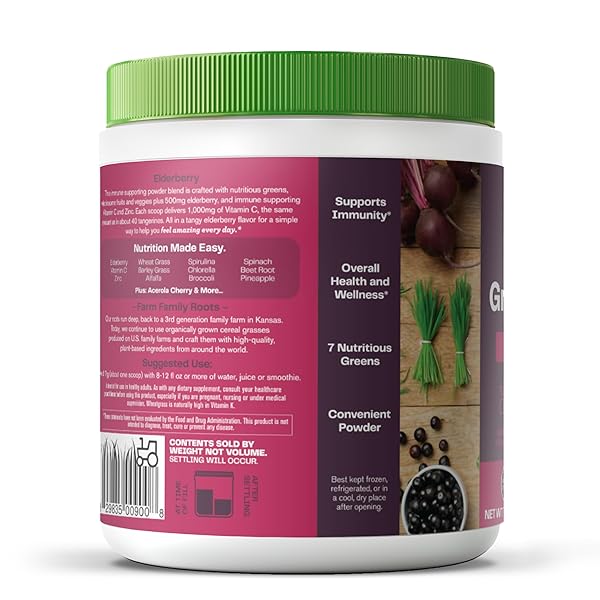AMAZING GRASS GREENS BLEND SUPERFOOD FOR IMMUNE SUPPORT: SUPER GREENS POWDER SMOOTHIE MIX WITH ORGANIC SPIRULINA, CHLORELLA, BEET ROOT POWDER, DIGESTIVE ENZYMES & PROBIOTICS, ORIGINAL, 30 SERVINGS