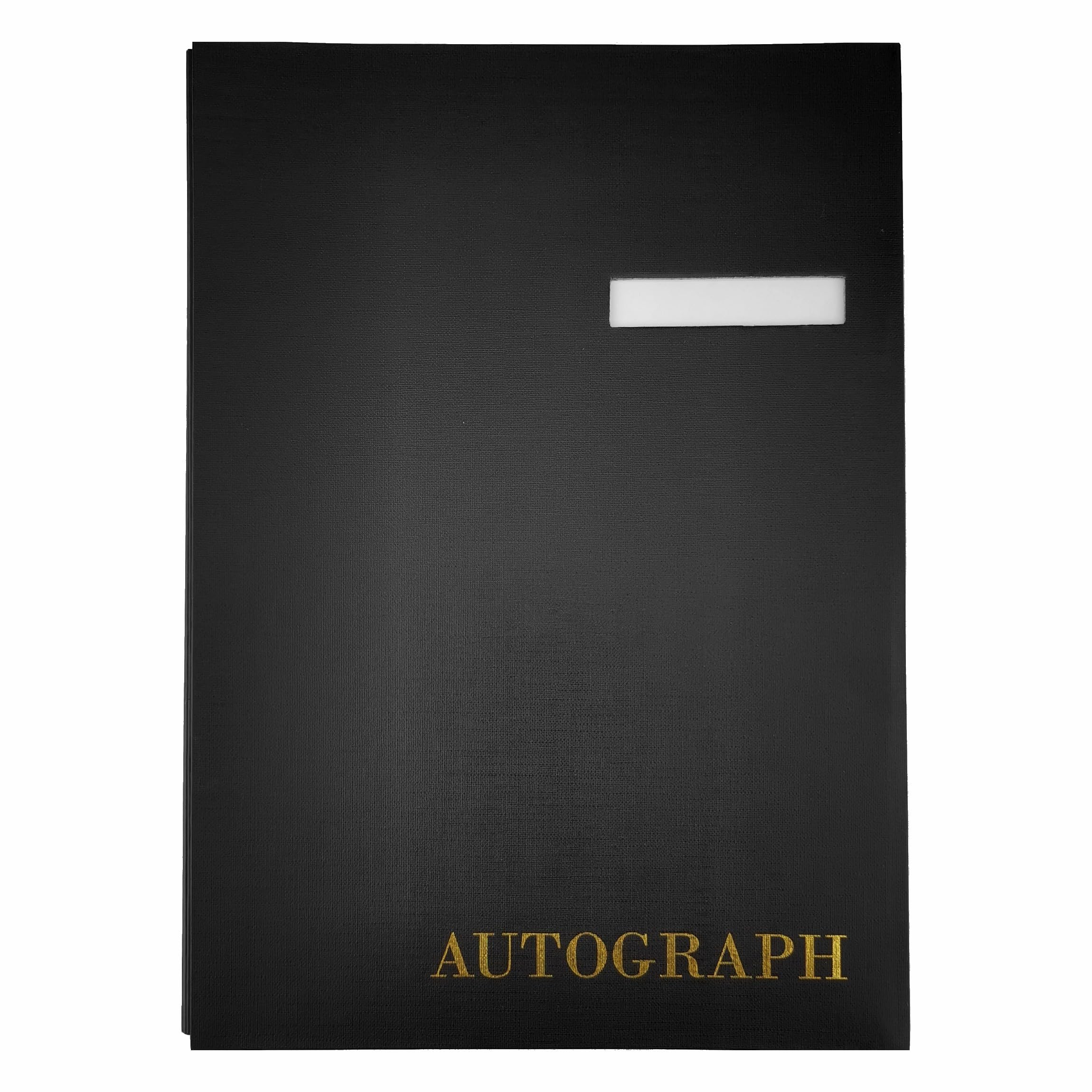 D.RECT Signature Book with 10 Card Dividers - Signature Folder, Black