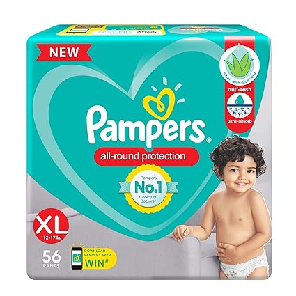 size baby diapers (XL), 56 Count 