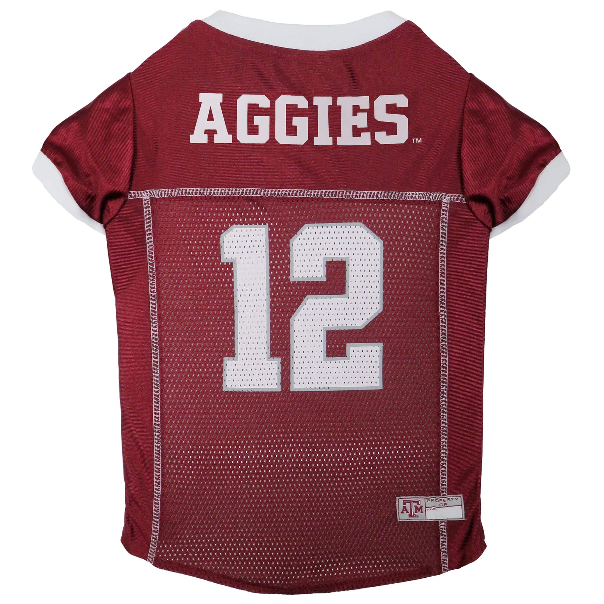 Pets First NCAA College Texas A&M Aggies Mesh Jersey for DOGS & CATS, Small.Licensed Dog Jersey with your Favorite Football/Basketball College Team โ image 1