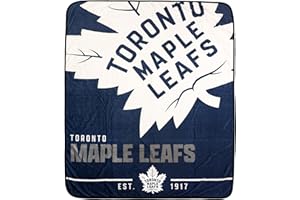 NHL Toronto Maple Leafs Plush Blanket EXPRESSIONS Soft & Cozy – Hockey Fan Blanket for Couch, Bed & Travel – Official Team Co