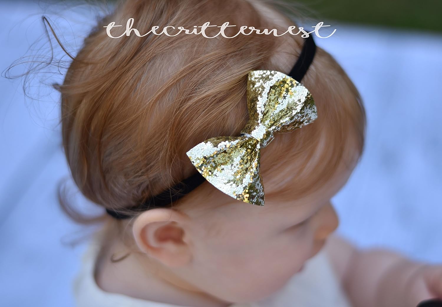 gold glitter headband baby