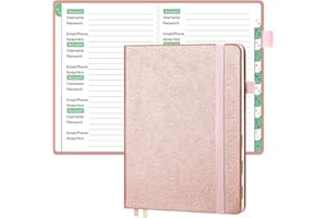Password Book with Alphabetical Tabs, UpUGo Internet Address and Password Keeper Notebook for Computer & Website Logins, Medi