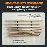 BORA PBR-001 6-Level Metal Wall Mount Wood Organizer Lumber Storage Rack Orange view 7