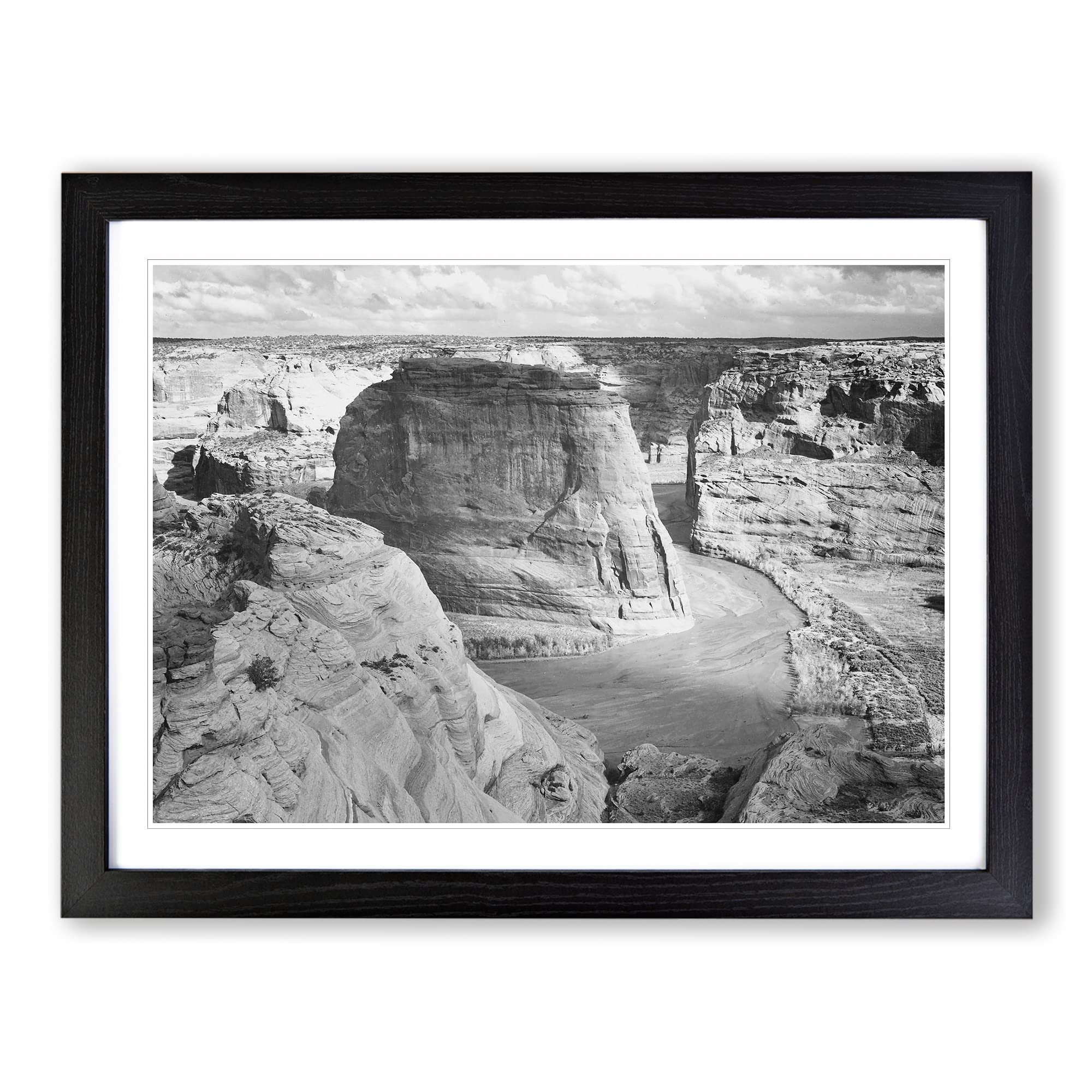Ansel Adams Canyon de Chelly Arizona 2 Photograph Vintage Framed Print | A4 Black Framed Wall Art | Ready to Hang | Classic Nature Picture | Living Room Bedroom Lounge Office