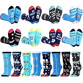 Coume 8 Pairs Funny Vegan Gifts Ideas Funny Women men Vegan Socks Novelty Vegetable Fruit Pattern Crew Socks Vegetarian Gifts