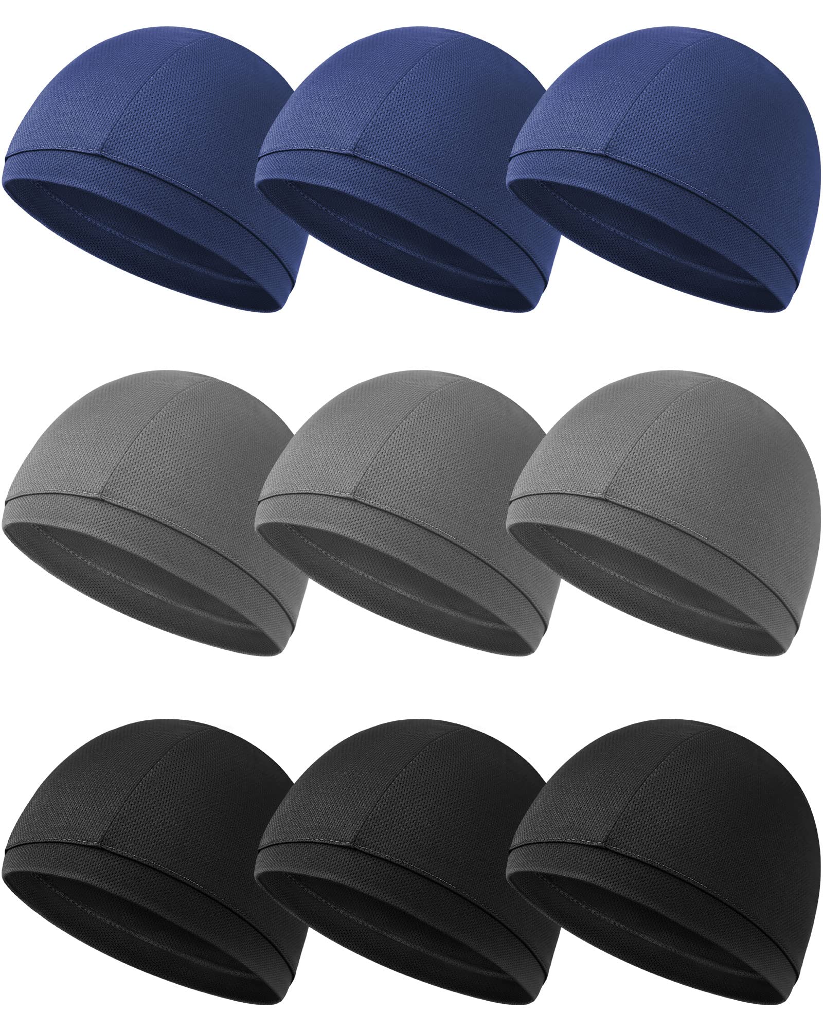 Photo 1 of 9 Pcs Cooling Skull Cap Camo Liner Sweat Wicking Lightweight Cycling Cap Running Head hat for Men Women(Solid Style)