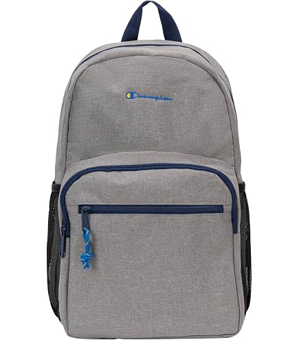 Champion Manuscript Backpack with Laptop Sleeve, Water Bottle Pocket, Polyester Champion Manuscript Blue Black Backpack with Laptop Sleeve  main image 3