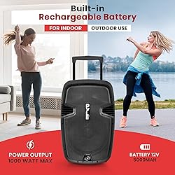 Pyle PPHP1299WU.5 Karaoke Portable PA Speaker