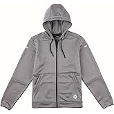 TRUEWERK Men's Work Hoodie - M2 Grid Zip Up Midweight, Moisture-Wicking, Thermo Regulating Workwear with 4-Way Stretch