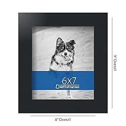 ArtToFrames 6x7 Inch Black Picture Frame, This 1.25